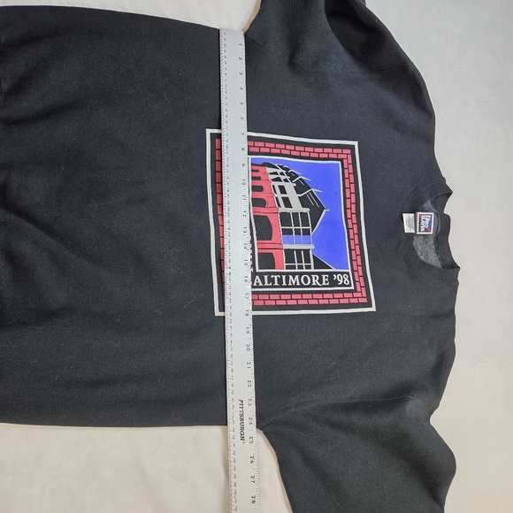 Vintage 1998 Baltimore Touchdown Stadium Sweatshirt Pro Player XL Black - Picture 10 of 11
